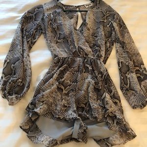 Show Me Your Mumu XS Snakeskin Romper